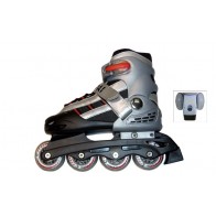 Роликовые коньки раздвижные детские KEPAI SK-321BK / (32-35) черно-серый