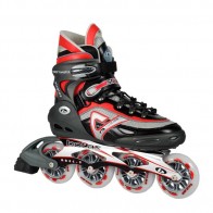 Роликовые коньки Botas STRATOS 90 черно - серо - красные, р.43 HI50021-7-933/43