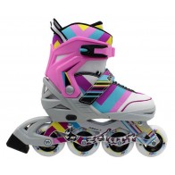 Роликовые коньки раздвижные ZEL Z-800P / (34-37) ABSTRACT