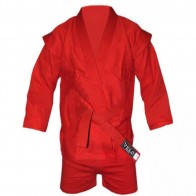 Кимоно для самбо красное (самбовка+шорты) VELO VL-8126
