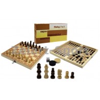 Шахматы, шашки, нарды набор настольных игр W7721