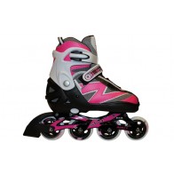 Роликовые коньки раздвижные ZEL Z-093P / (34-37) розовый