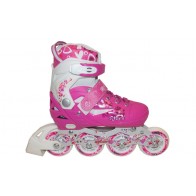 Роликовые коньки раздвижные ZEL Z-096P / (38-41) розовый
