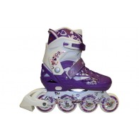 Роликовые коньки раздвижные ZEL Z-096V / (30-33) фиолетовый