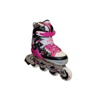 Роликовые коньки раздвижные ZEL Z-098P / (34-37) розовый