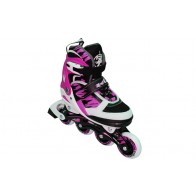 Роликовые коньки раздвижные ZEL Z-600P / (33-36) розовый