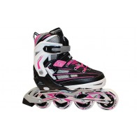 Роликовые коньки раздвижные ZEL Z-812P / (34-37) розовый