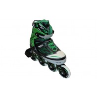 Роликовые коньки раздвижные ZEL Z-9001G / (35-38) зеленый