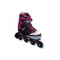 Роликовые коньки раздвижные ZEL Z-9001P / (35-38) розовый
