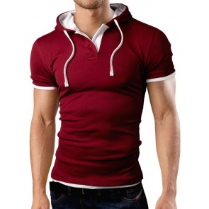 Футболка-поло мужская Grin&Bear Men's Hooded Polo Shirt 