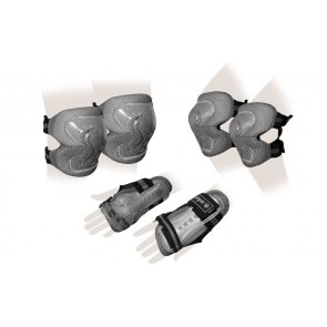 Защита спорт. наколенники, налокот., перчатки детские ZEL SK-4679GR-M LUX
