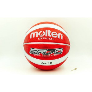 Мяч баскетбольный резиновый №7 MOLTEN BGRX7D-WRW