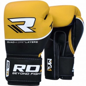 БОКСЕРСКИЕ ПЕРЧАТКИ RDX QUAD KORE YELLOW
