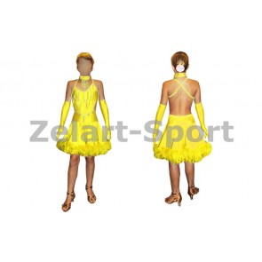 Платье Латина желтый CO-130181-Y (нейлон, эластан)