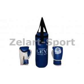 Боксерский набор детский (перчатки+мешок) ЛЕВ PVC UR LV-4686-B