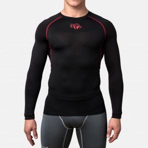 Компрессионная футболка Peresvit Air Motion Compression Long Sleeve T-Shirt Black Red