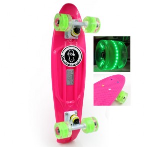 Скейт Penny Board LED Wheels Point Fish SK-406-2
