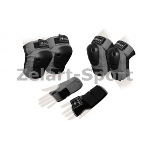 Защита спорт. наколенники, налокот., перчатки для взрослых ZEL SK-4680GR METROPOLIS