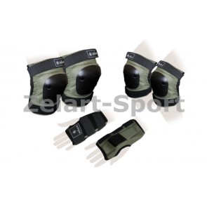 Защита спорт. наколенники, налокот., перчатки для взрослых ZEL SK-4680H METROPOLIS