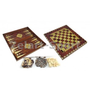 Шахматы, шашки, нарды набор настольных игр W5001
