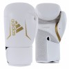Боксерские перчатки Adidas Speed 100 белые с золотом
