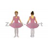 Платье для танцев (бейсик) розовое CHD01-P (х-б, шифон)
