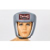 Шлем боксерский TWINS открытый с усиленной защитой макушки (кожаный)