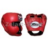 Шлем боксерский с полной защитой Кожа TWINS HGL-3-RD